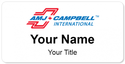 Custom name badges for AMJ Campbell Movers