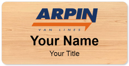 Custom name badges for Arpin Van Lines