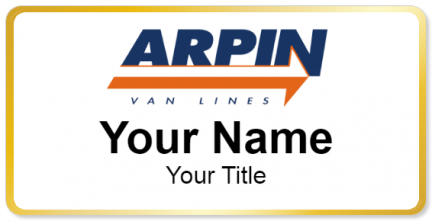 Custom name badges for Arpin Van Lines