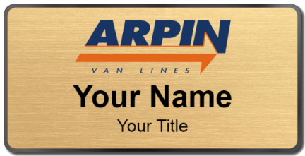 Custom name badges for Arpin Van Lines