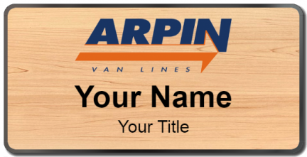 Custom name badges for Arpin Van Lines