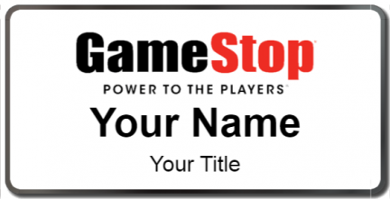 Custom name badges for GameStop