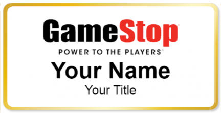Custom name badges for GameStop