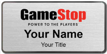 Custom name badges for GameStop