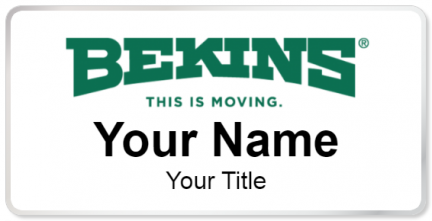 Custom name badges for Bekins Movers