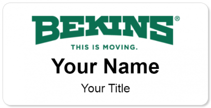 Custom name badges for Bekins Movers