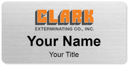 Custom name badges for Clark Exterminating