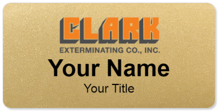 Custom name badges for Clark Exterminating