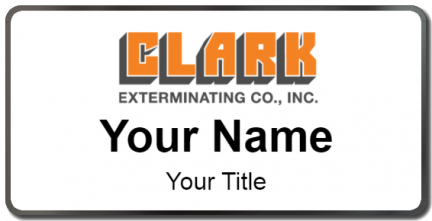 Custom name badges for Clark Exterminating