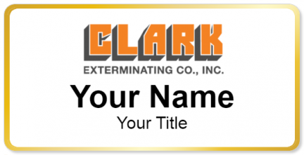 Custom name badges for Clark Exterminating