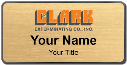 Custom name badges for Clark Exterminating