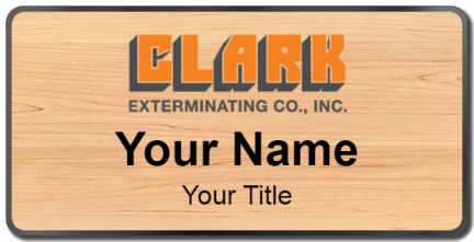 Custom name badges for Clark Exterminating