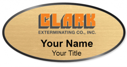 Custom name badges for Clark Exterminating