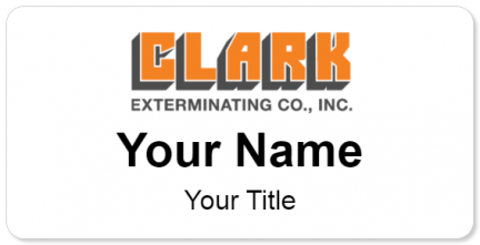 Custom name badges for Clark Exterminating