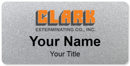 Custom name badges for Clark Exterminating