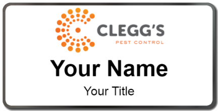 Custom name badges for Cleggs Pest Control