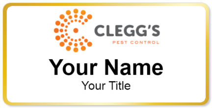 Custom name badges for Cleggs Pest Control