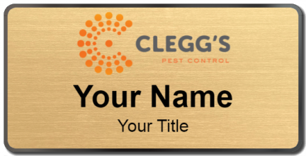 Custom name badges for Cleggs Pest Control