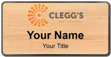 Custom name badges for Cleggs Pest Control