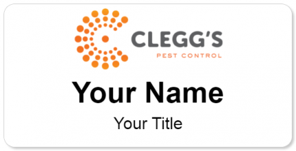 Custom name badges for Cleggs Pest Control
