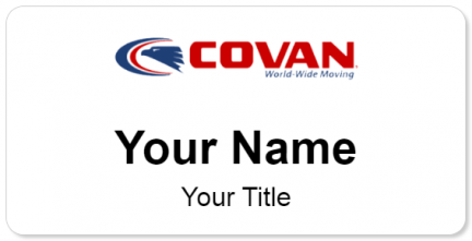 Custom name badges for Covan World Wide Moving