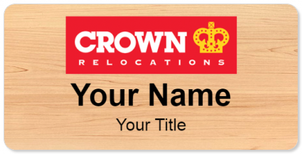 Custom name badges for Crown Relocations