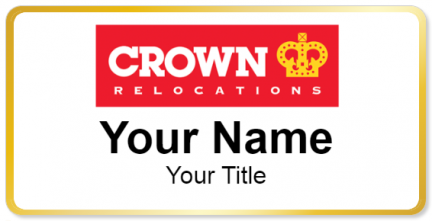 Custom name badges for Crown Relocations