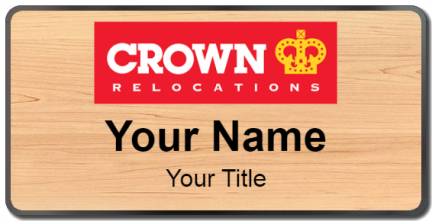 Custom name badges for Crown Relocations