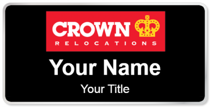 Custom name badges for Crown Relocations