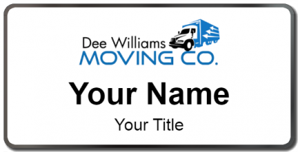 Custom name badges for Dee Williams Moving Company