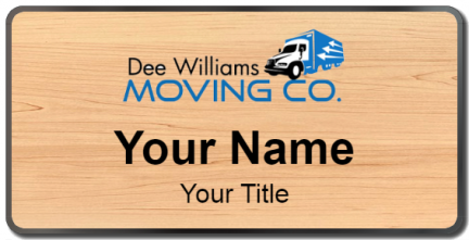 Custom name badges for Dee Williams Moving Company