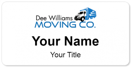 Custom name badges for Dee Williams Moving Company