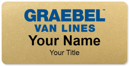Custom name badges for Graebel Van Lines