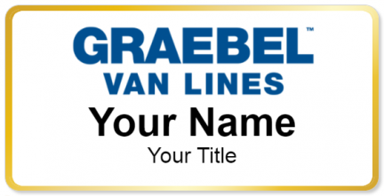 Custom name badges for Graebel Van Lines