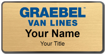 Custom name badges for Graebel Van Lines