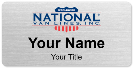 Custom name badges for National Van Lines