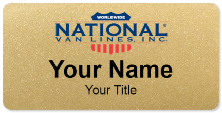 Custom name badges for National Van Lines