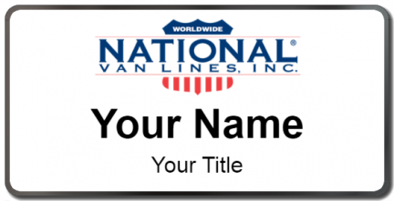 Custom name badges for National Van Lines