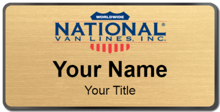 Custom name badges for National Van Lines