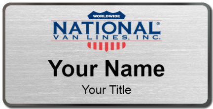 Custom name badges for National Van Lines