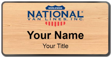 Custom name badges for National Van Lines