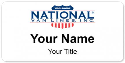 Custom name badges for National Van Lines