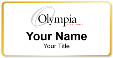 Custom name badges for Olympia Office Movers