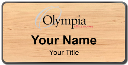 Custom name badges for Olympia Office Movers