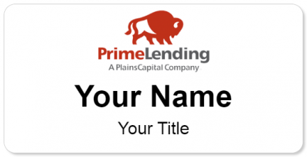 Custom name badges for Prime Lending