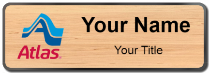Custom name badges for Atlas Van Lines