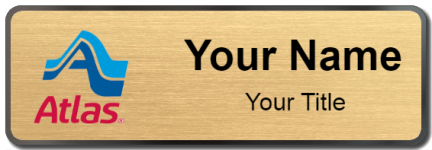 Custom name badges for Atlas Van Lines