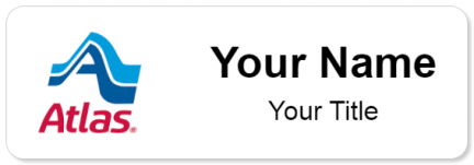 Custom name badges for Atlas Van Lines