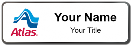 Custom name badges for Atlas Van Lines