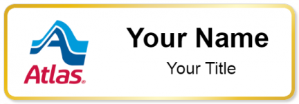 Custom name badges for Atlas Van Lines